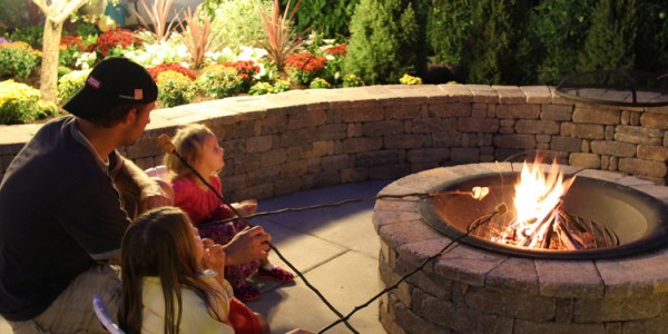 diy seat wall and fire pit kit