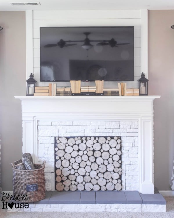No Mantel?  No Problem!  25+ Ideas for Fireplace Mantel Alternatives